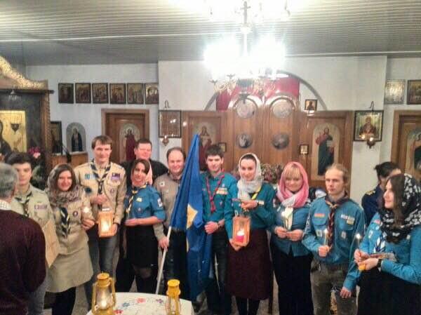 Ukrainian Scouts brought the Light of Peace to Belarus