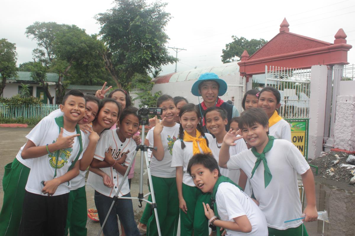 Painting our school with the Korean friends from the Korean University Council for Social Service (KUCSS)