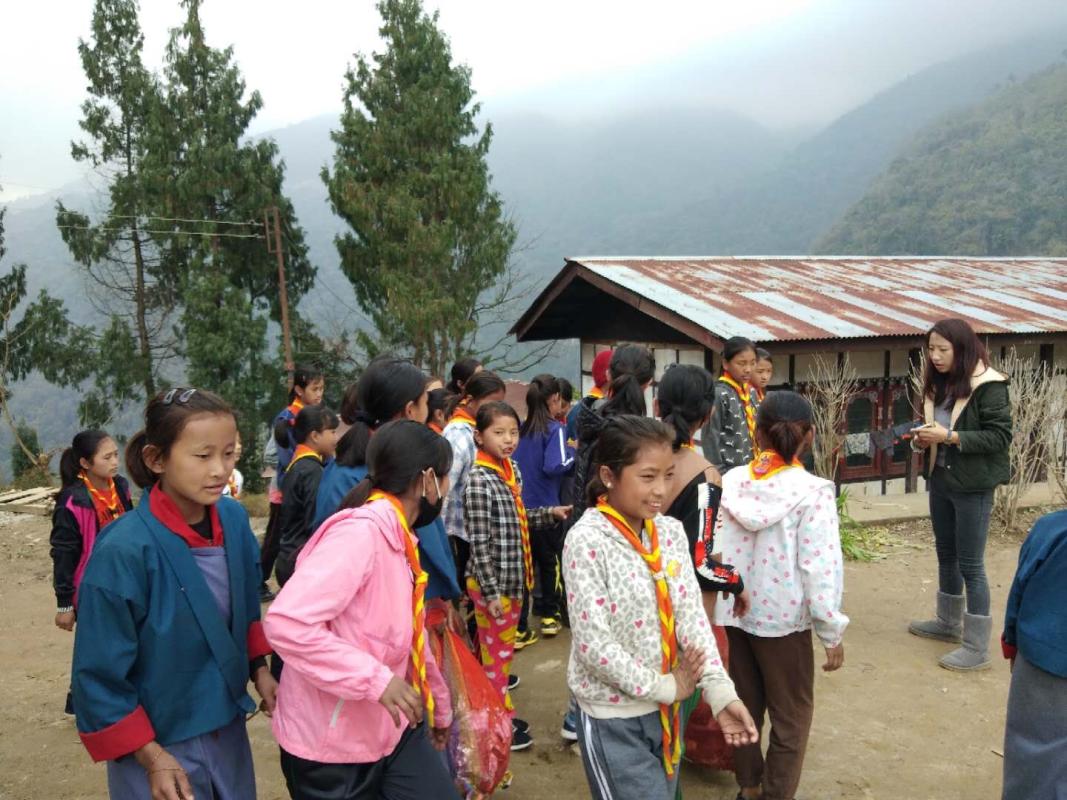 Cleaning School Campus and surrounding.