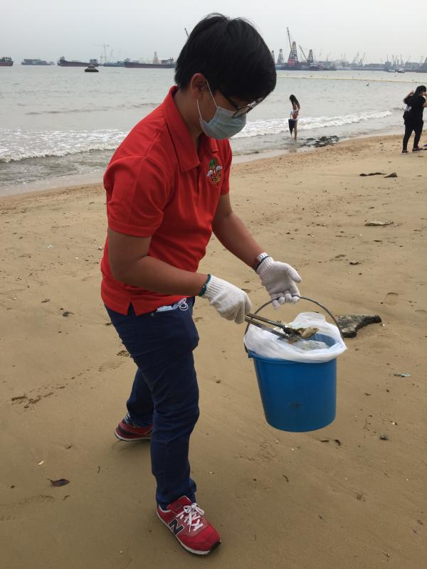 清潔屯門蝴蝶灣海灘