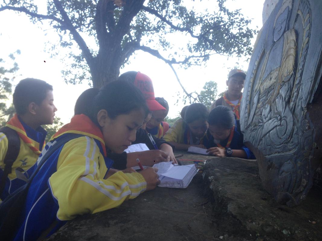 Spiritual Hike, overnight camp and providing community services