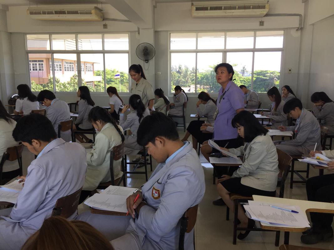 ดูแลการสอบมาตรฐานวิชาชีพ  สาขาการตลาด  ประจำปีการศึกษา 2562
