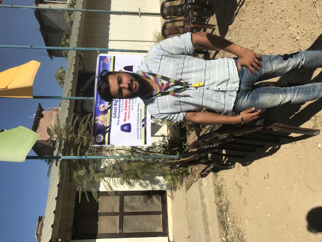 Bags and Clothes Distribute for mentally and physically disabled children