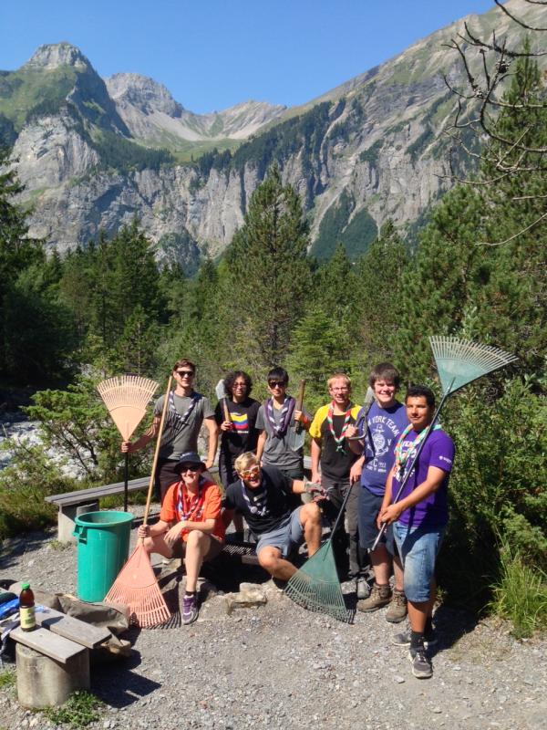 BBQ Cleaning in Kandersteg with International Rover Week Summer 2015