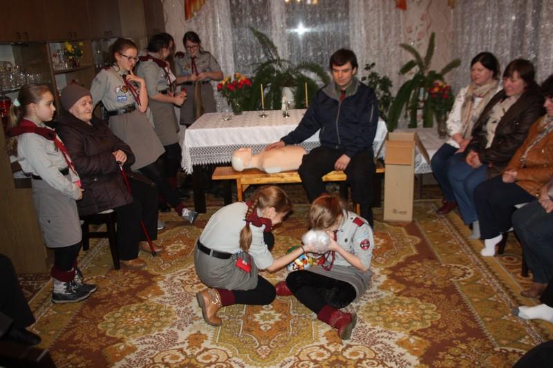 We teach first aid.