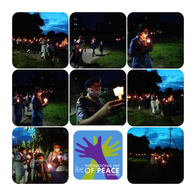 Members of Stephenson Scouts Group &Agnes Guides Group,ERB&GPurba Barddhaman