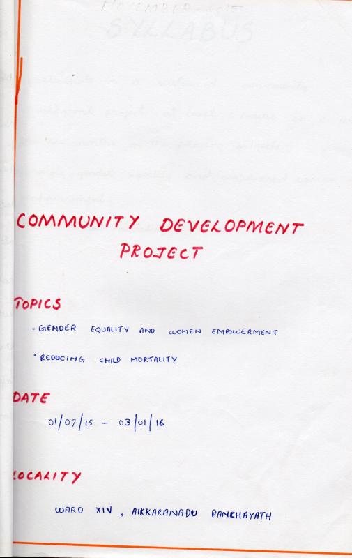 sustained community development