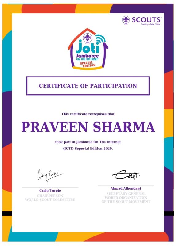 Sankalp [D] Digital Scouting Guiding ➢ Challenge 1 – #Special JOTI