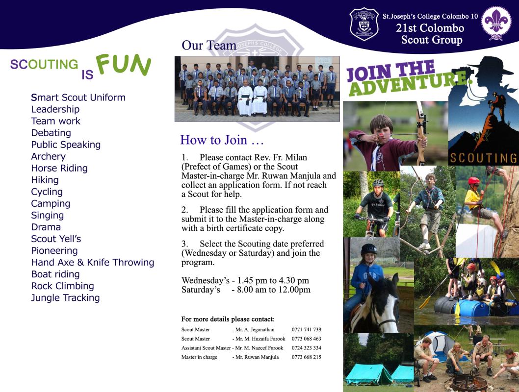Promoting Scouting to increase Membership of 21st Colombo Scout Group