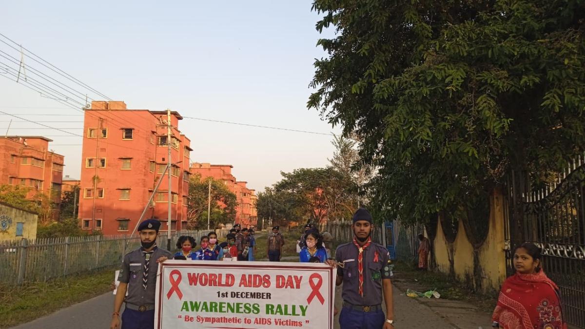 Just started the AIDS awareness rally