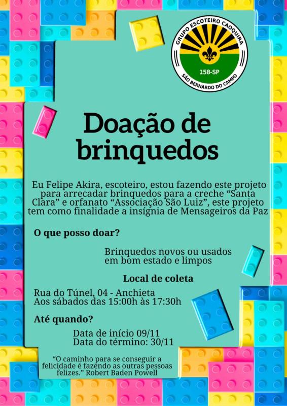Doação de Brinquedos a Crianças Carentes