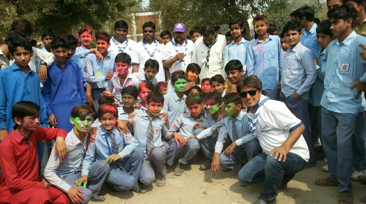 CELEBRATIONS HOLI  IN THE CIRCLE OF A SCOUT FAMILY