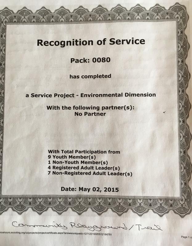 Clean up of a Community Playground and Trailhead
