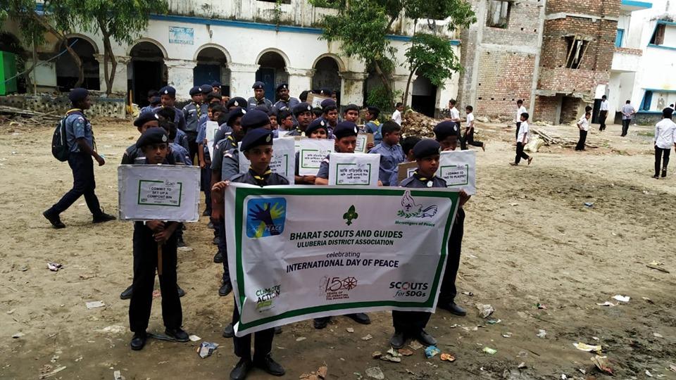 Peace Initiatives Taken by Bagnan High School Scout Group