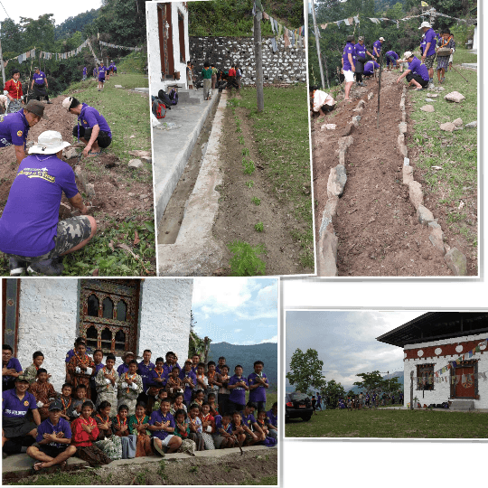 Development of Flower Garden at Barshong Gewog Lhakhang