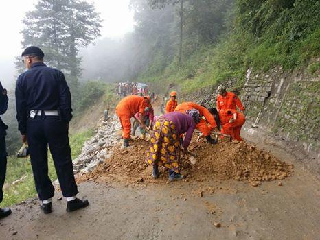 Road Block clearing of National Highway