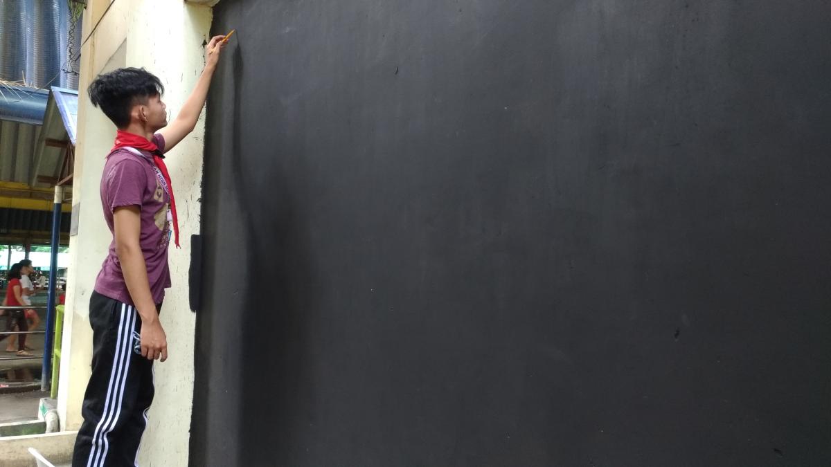 Day 3 Painting SWA Entry of Caloocan High School Senior Scouts