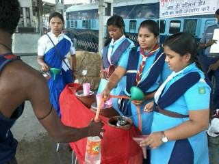 Water serving on Nagpur station