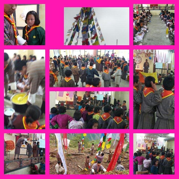 cub investiture ceremony and erection of prayer flags and lead the celebration