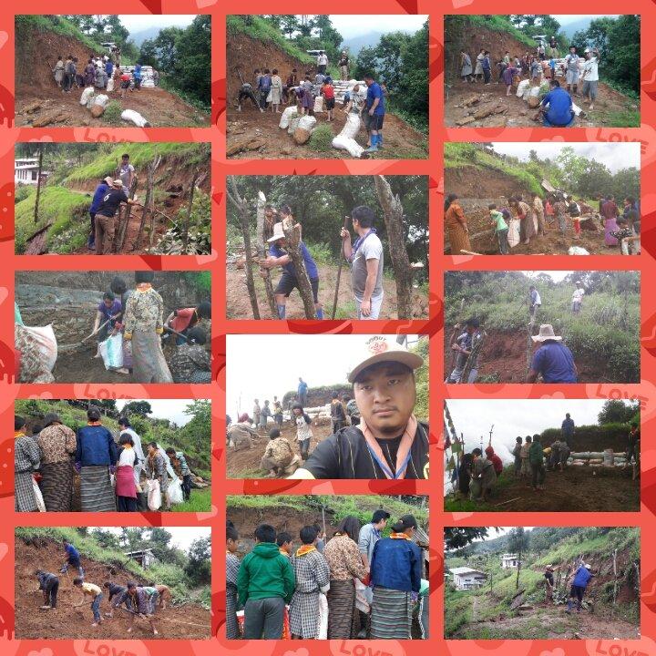 work in progerss through volunteer to built traditional play field.  c