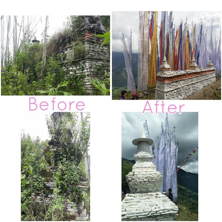 Giving live to once neglected chortens (stupas)