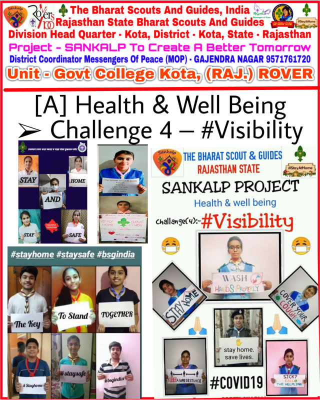 Project - SANKALP To Create A Better Tomorrow
#Group (A) 
[A] Health & Well Being
➢ Challenge 4 – #Visibility