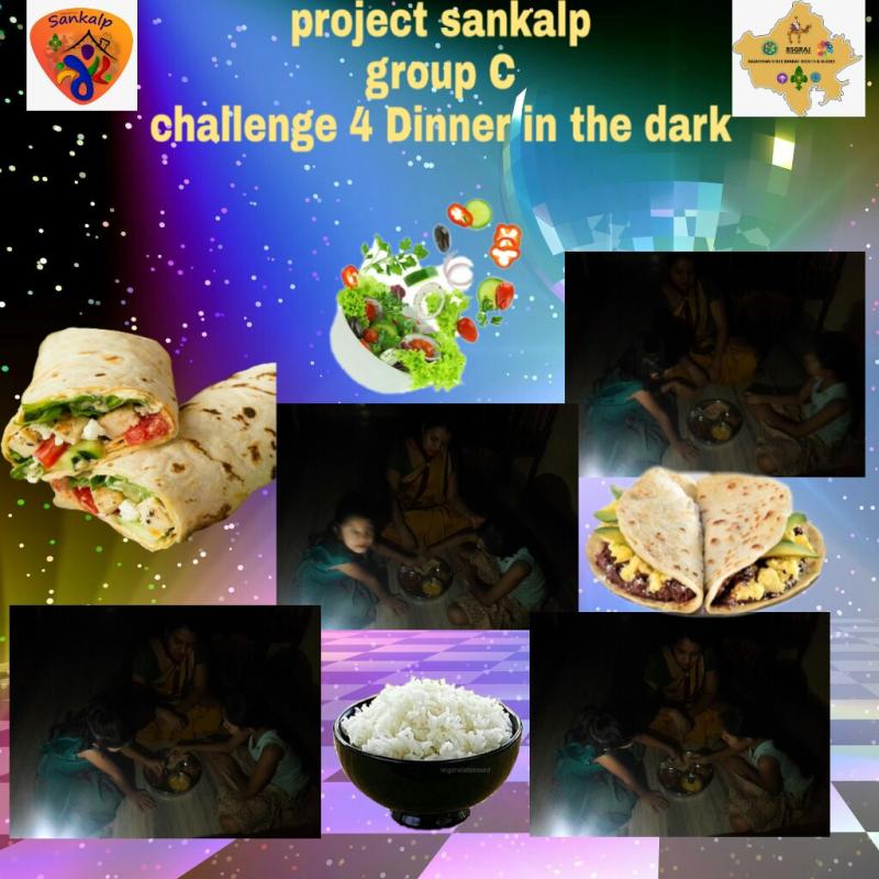 Project Sankalp group C Earth hour challenge 4 #Dinner- in- the- dark Rajasthan rajay bhart Scout & guide DHQJodhpur 