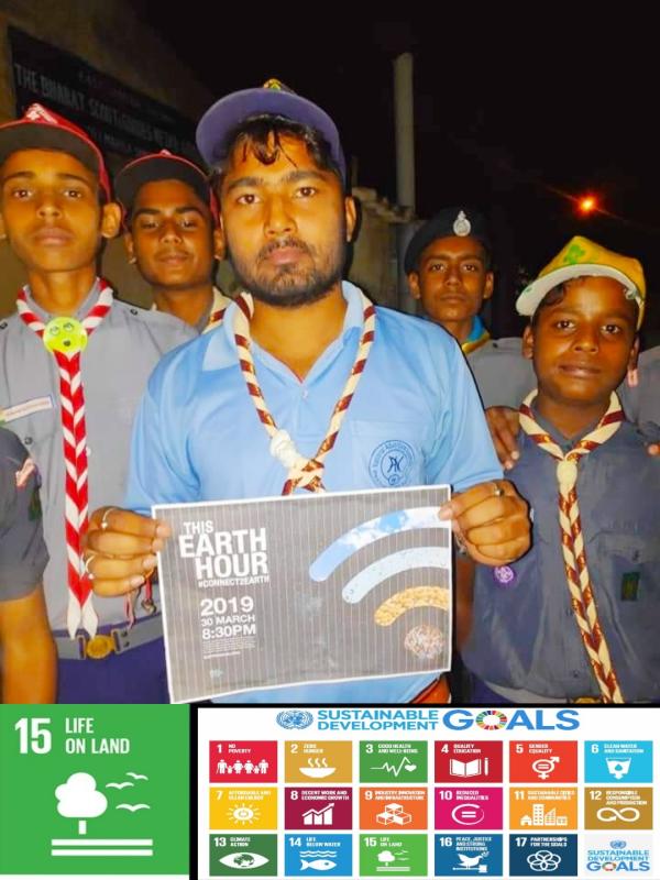 EARTH HOUR 2019 by BS&G EAST CENTRAL RAILWAY DHANBAD DISTRICT(GOMOH)