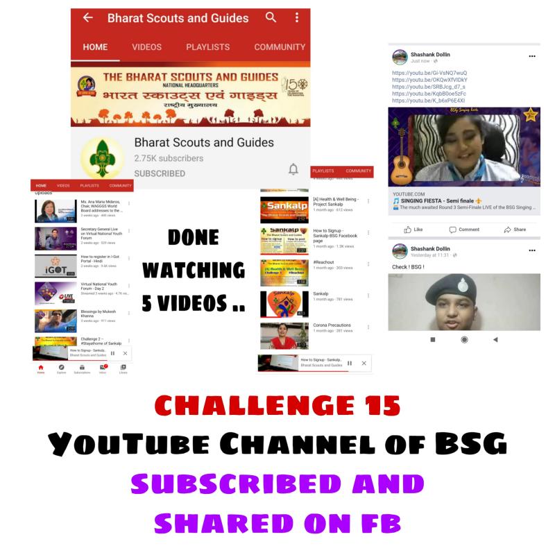 Project Udaan || Challenge 15 || YouTube channel of BSG