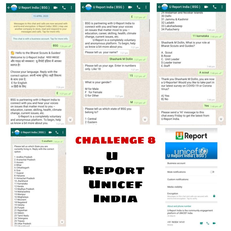 Project Udaan || Challenge 8 || U Reporter 
