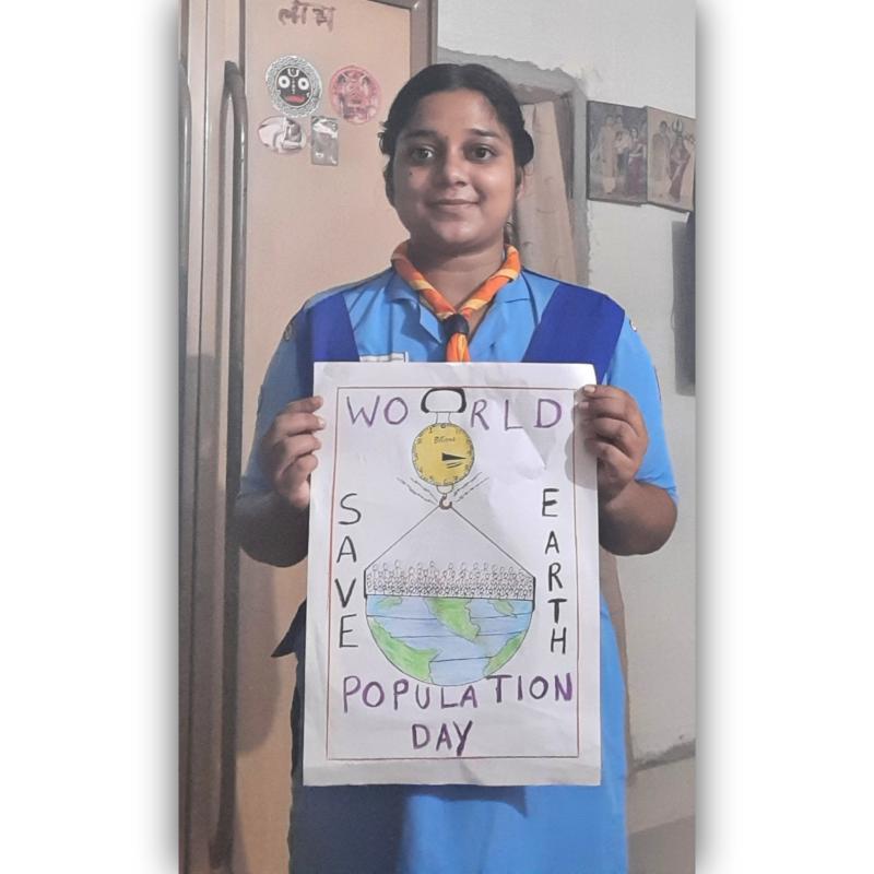 Poster on world population day