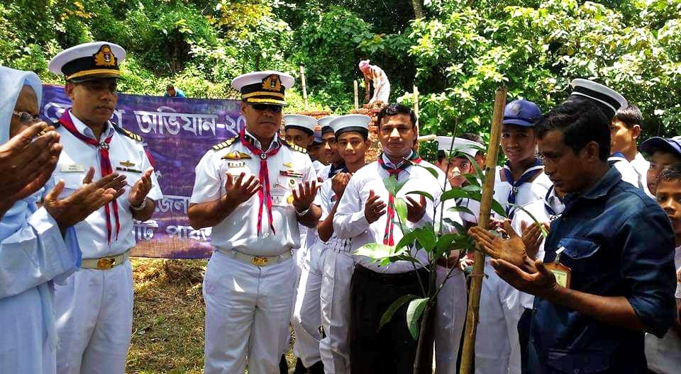 কাপ্তাই জেলা নৌ স্কাউটস এর উদ্যোগে বৃক্ষরোপণ অভিযান ২০১৯