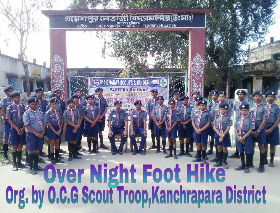OVER NIGHT FOOT HIKE OF O.C.G SCOUT TROOP