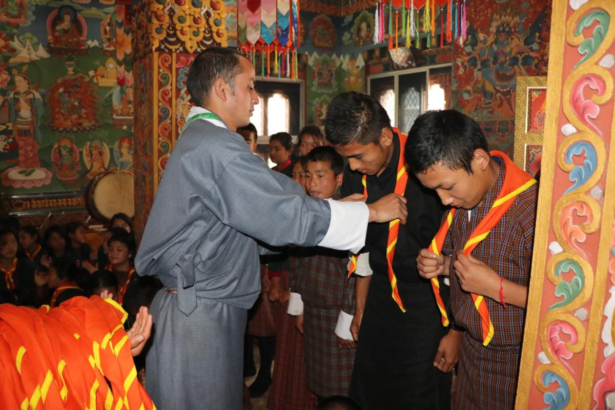 Investiture Ceremony for new Scouts