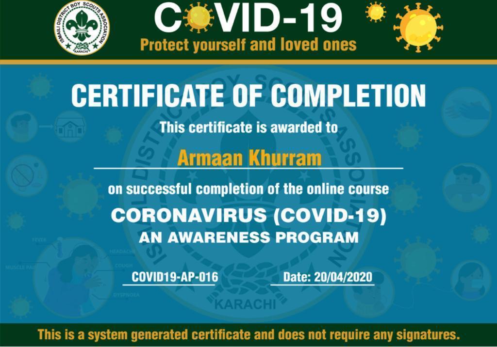 Protection from Coronavirus
