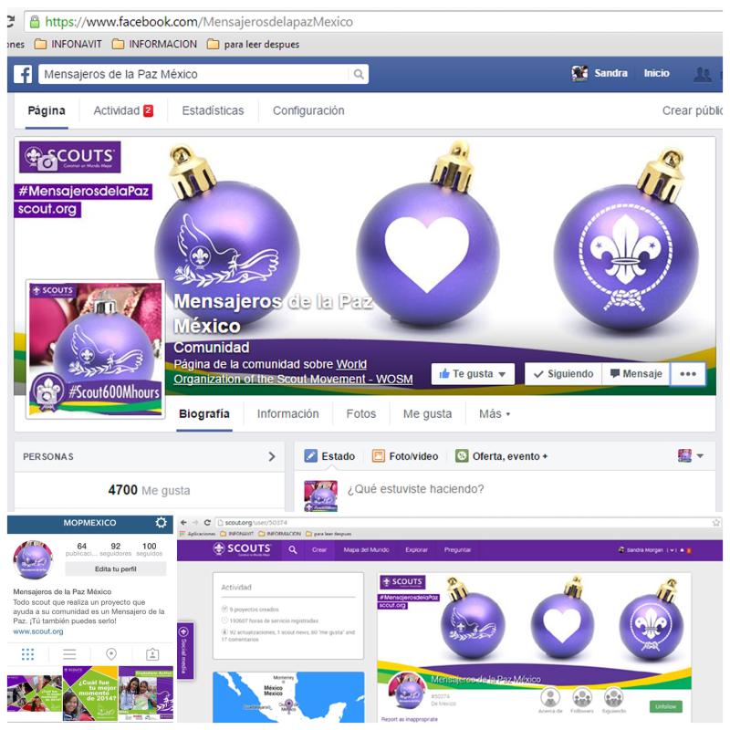 Colaboración en Redes Sociales, Mensajeros de la Paz México