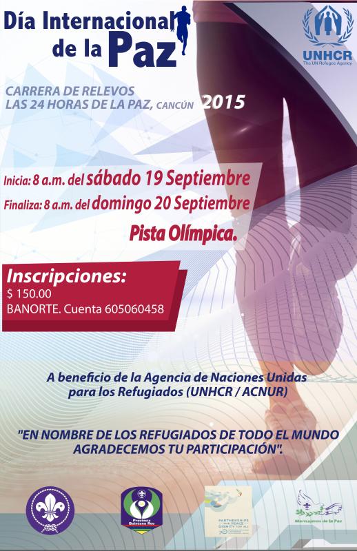 RELAY RACE; 24 HOURS OF PEACE, CANCUN, MEXICO 2015