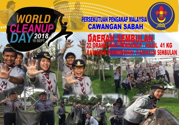 Pengakap Sabah sahut cabaran World Cleanup Day 2018