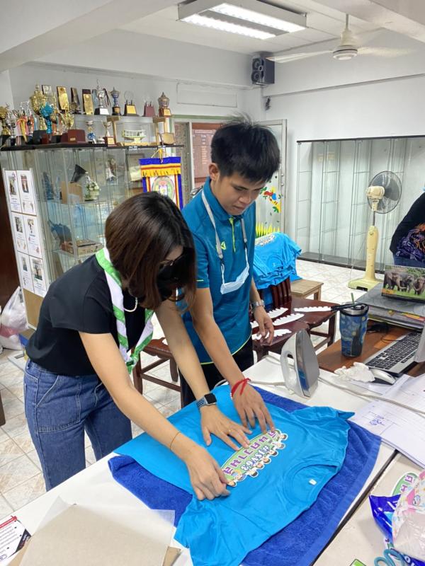 บำเพ็ญประโยชน์  สกรีนเสื้อรุ่นนักเรียน ป. 6