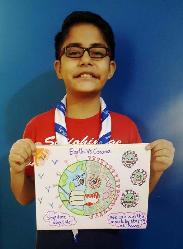 SGD 3 - Good Health and Wellbeing - A Poster Making activity to spread awareness about STAY HOME & STAY SAFE