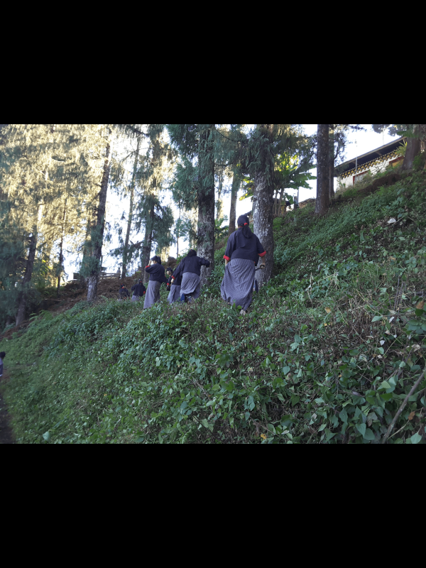 School area enviroment cleaning by our students