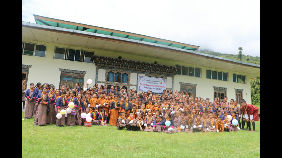 Investiture Ceremony for Scouts of Sherubling and Bjeezam Schools, Trongsa District