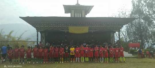 Football competition for girls.