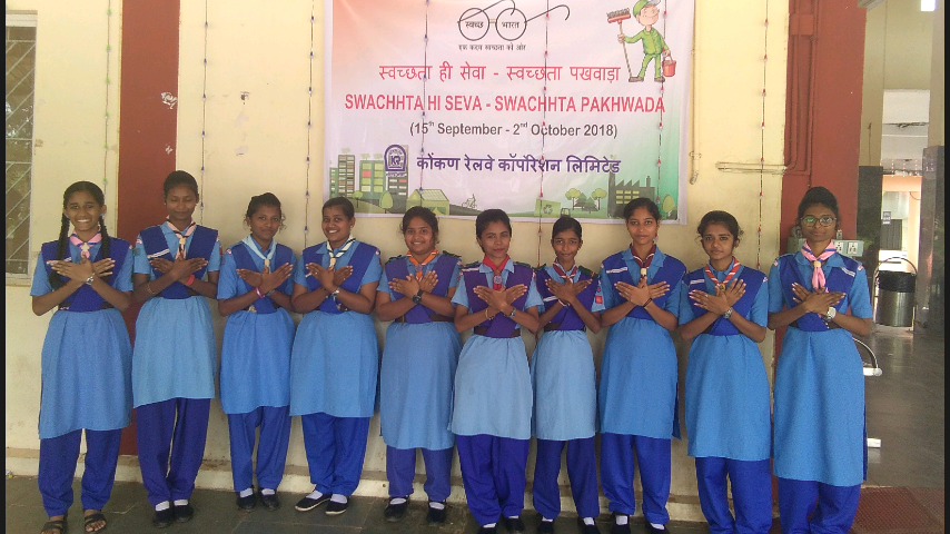 "28th month of Swachh Bharat Cleanliness Drive" by BSG district Association Udupi, at Indrali Railway Station Udupi ,Karnataka State. India.