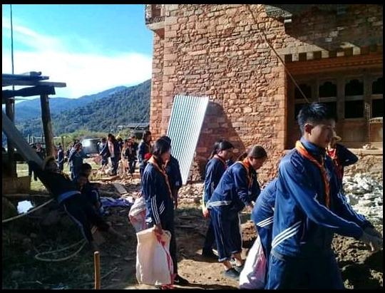Volunteer at chetokha lhakhang 