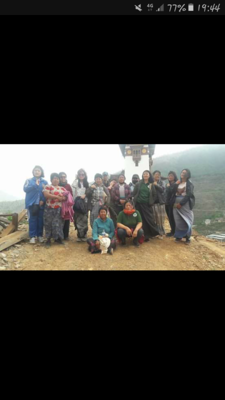 volunteer at dzong construction 