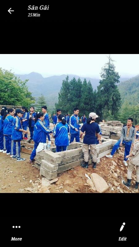 Taking Part in Drugyel Dzong Construction