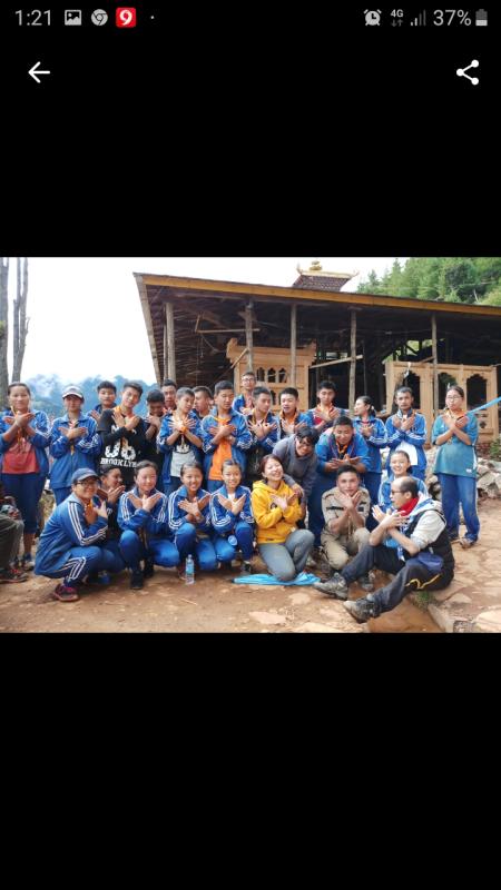 Rebuilding of lhading goenpa