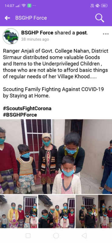 Scout fight against covid-19,19th virtual meeting of BSGHP.