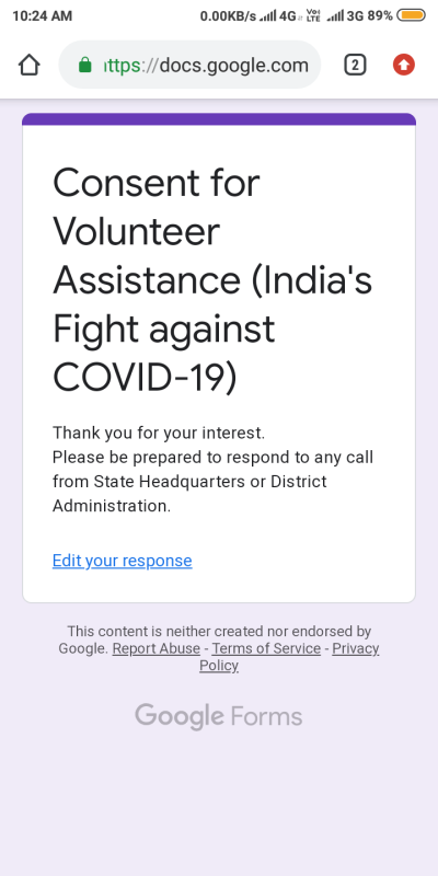 A small step of registration to giving services for covid19